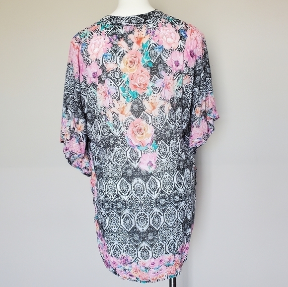 Tolani Collection Womens Boho Oversized Poncho Top 100% Modal - Picture 3 of 7